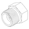 Tompkins Hydraulic Fitting-Metric CompressionL35(45X2.0) TUBE PLUG MC6003-L35 - alternate 1